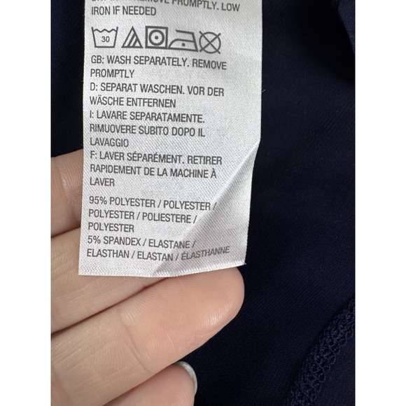 Susan Graver Liquid Knit Popover Top Navy Blue Twisted Front Open Keyhole 2x - Picture 16 of 16